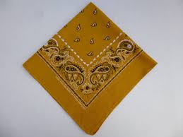 Black And Yellow Paisley Bandana Vintage 70s 80s Paisley Floral Geometric Rn 52469 100 Cotton Neck Scarf Headscarf Bandana Golden Mustard Yellow Large Handke Vintage Scarf Vintage 70s Paisley