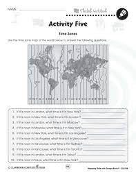Read Time Zones Around The World With This Free Activity From Ccp Interactive A Division Of Classroom Complete Pre Time Zone Map Time Zones Geography For Kids