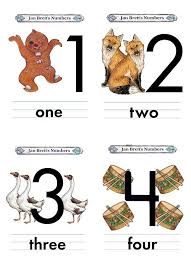Jan Brett Number Printable Flashcards Flashcards Printable Flash Cards Free Printable Numbers