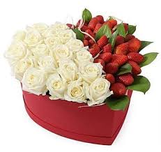 Check spelling or type a new query. White Roses Strawberries Heart Box Flowers Box London