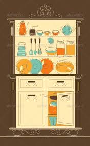 Kitchen Cupboard Kitchen Cupboards Illustration Cupboard