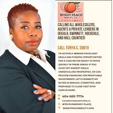 For inquiries, please contact Tonya C. Smith at 404-689-7774 or  tonya@windypeachrealty.com. Let's work together to create a successful  partnership!