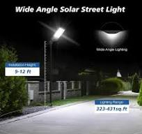 Solar Powered Outdoor Lights Solar Lights Solar Street Lights Pole Barn  Commercial Parking Lot Lights Outdoor Dusk to Dawn Solar Security Flood  Light ...