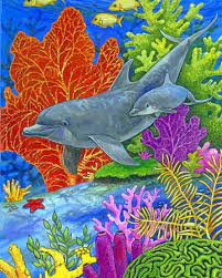 Find the perfect coral reef stock photos and editorial news pictures from getty images. Dolphins In Coral Reef Paint By Number Numeral Paint