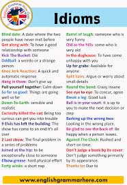 In english alone there are an estimated twen. 10 Idiomatic Expressions With Meaning And Examples English Grammar Here