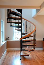This staircase is a great option if you have a small area. Spiral Staircase Fi Salter Spiral Stair Contemporary Metal Frame Wooden Steps