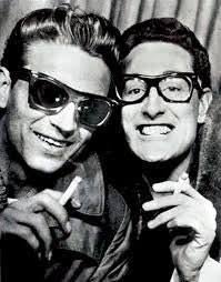 Waylon Jennings and Buddy Holly in 1959