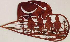 Laser Creek Cowboys Riding Scene Wood Wall Art Laser Creek Https Www Amazon Com Dp B010ch4yru Ref Cm Sw R Pi Dp U X Zw Wood Wall Art Horseshoe Art Cowboy Art