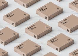 This 3 square boxes packaging mockup can be use to showcase your ultimate packaging design in a photo realistic look. Free Eco Packaging Box Grid Mockup Free Package Mockups