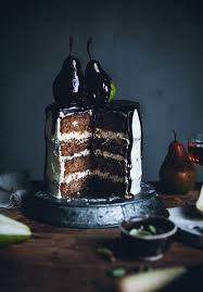 Pear Cardamom Cake With Brown Butter Frosting Chocolate Glaze Avec Images Dessert Gastronomique
