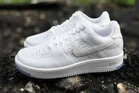 Nike Air Force 1 Black Low Top A First Look At The Nike Air Force 1 Flyknit Low White Ice Nike Air Mens Nike Shoes Nike