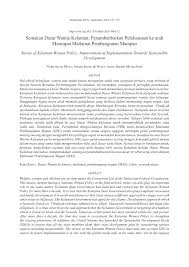 Environmental sustainability is important to accomplish and sustain economic growth, eradicate poverty, and social improvement. Pdf Semakan Dasar Wanita Kelantan Penambahbaikan Pelaksanaan Ke Arah Mencapai Matlamat Pembangunan Mampan