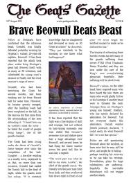 This tells who wrote the story. Year 6 Collection Of Modelled Newspaper Report Examples Beowulf Teaching Resources