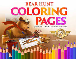 Halloween, christmas, easter and more. Free Coloring Book Bear Hunt Goggles