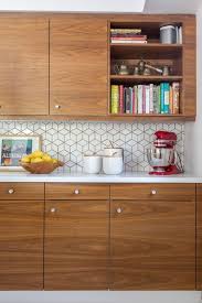 Image Result For Mid Century Wood Cabinets Hexagon Backsplash Kitchen Remodel Layout Modern Kitchen Interiors Mid Century Modern Kitchen Renovation