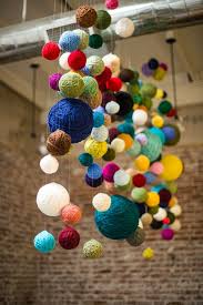 Colorful Baby Shower Inspired By This Yarn Diy Yarn Ball Crafts