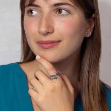 May Lily Engraved Sterling Silver Adjustable Signet Ring ChicSilver May  Birth Flower Lily Ring