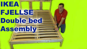 ikea fjellse double bed frame assembly with luroy slatted bed base bed frame assembly bed slats ikea fjellse