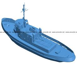 Polish Tugboat Ship B003777 File Stl Free Download 3d Model For Cnc And 3d Printer Download Free Stl Files Stl Tug Boats Free Download