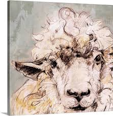 Sheep Sheep Paintings Sheep Art Animal Paintings