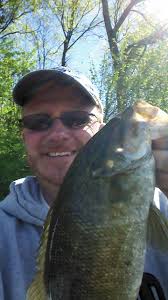 Smallmouth spawn in river water temperatures around 60-70 degrees Fahrenheit