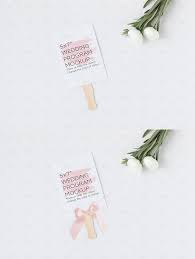 Wedding Program Fan Mockup Psd Wedding Program Fans Wedding Programs Program Fans