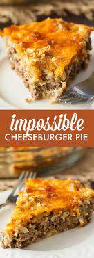 Impossible Cheeseburger Pie Recipe Easy Meat Pie Recipe Cheeseburger Pie Bisquick Recipes