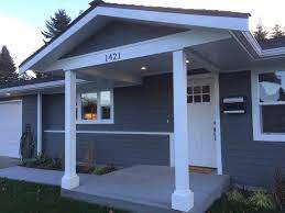 Front entrance porch and garage view. Fascia Boards The Ultimate Guide To Exterior Trim Belco Forest Products