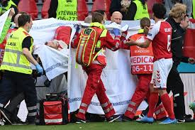 Eriksen received urgent medical treatment on the field and was said to be awake at the hospital. Ygmrmsrg4qqcsm