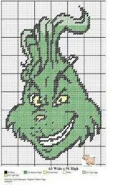 6 w x 6.25 h beads used: 19 Grinch Cross Stitch Ideas Cross Stitch Plastic Canvas Christmas Canvas Patterns