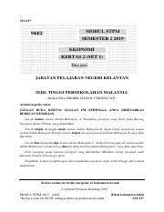 Public universities hit hard by 2017 malaysia budg. Percubaan Ekonomi S2 Kelantan Pdf Sulit Course Hero