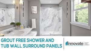 Grout Free Shower And Tub Wall Surround Panels Cleveland Columbus Nationwide Youtube Bathtub surrounds not only give color and texture to a bathroom, but tub surrounds aren't meant to be installed on tile. grout free shower and tub wall surround panels cleveland columbus nationwide