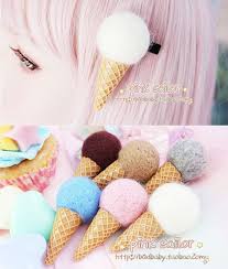 Pink Sailor Handmade Wool Felt Ball Three Dimensional Ice Cream Cone Hairpin Hair Rope Taobao Felt Ball Pink Wool Felt