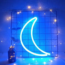 Blue Neon Moon Neon Sign Bedroom Blue Neon Lights Neon Lights For Rooms