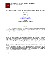 Tax rates (etrs) of malaysian public companies listed on bursa. Pdf The Effects Of Tax Rates On Its Revenue And Growth A Case Study Of Malaysia Mia Nazir Suhaimi Academia Edu