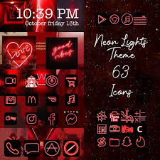 You can get the neon red . 63 Neon Red Icons For Ios Iphone Aesthetic Theme Etsy