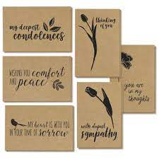 I am extremely sorry to hear about your terrible loss. Juvale Sympathy Cards 36 Pack Sympathy Cards Bulk Greeting Cards Sympathy Kraft Paper 6 Floral Bird Designs Envelopes Included Assorted Sympathy Cards 4 X 6 Inches Walmart Canada