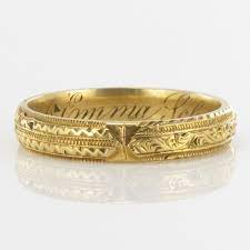 Alliance Homme En Or Ciselee Bijoux Anciens Bijoux Anciens Bijoux De Bras Bague Mariage