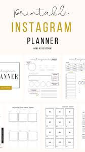 Instagram Planner Social Media Planner Instagram Layout Etsy In 2021 Instagram Planner Social Media Planner Social Media Calendar Printable