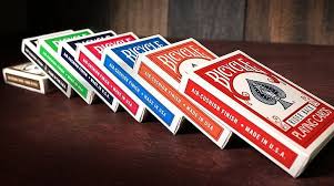 A selection of uspcc made bicycle decks. What S The Difference Between Bicycle Rider Back And Standard Decks Of Cards