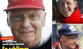 Michael schumacher recently lost his distinguished racing record to lewis hamilton, who is now the f1's most accomplished driver. Michael Schumacher Mocked By German Magazine Who Says He Now Looks Like Niki Lauda Daily Mail Online