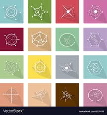 collection of 16 business geometry chart banner