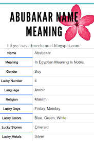 Abubakar Name Meaning Names With Meaning Names Meant To Be