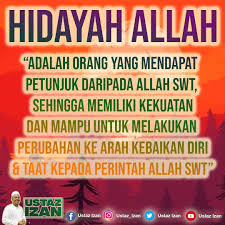 Hidayah adalah sesuatu yang amat penting dalam kehidupan. Ustaz Izan V Twitter Hidayah Itu Milik Allah Swt Ianya Juga Adalah Nikmat Yang Tidak Ternilai Yang Diberikan Kepada Hambanya Hanya Tinggal 3 Hari Sahaja Lagi Ramadan Akan Berakhir Terus Perhebatkan