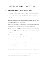 1 dasar pelaksanaanjfppbj pertama jenis kompetensi. Model Penilaian Portopolio Musdalifah Yusuf Academia Edu