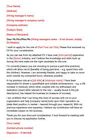 There are usually 3 tasks you have to address in the letter. Part Time Job Cover Letter 12 Sample Letters Examples