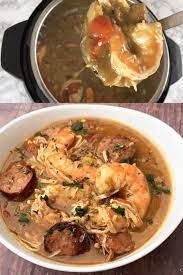 Instant Pot Louisiana Seafood Chicken And Sausage Gumbo Gumbo Recipe Easy Seafood Gumbo Recipe Chicken Gumbo Recipes
