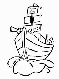 Barco Pirata Para Colorear