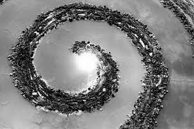 Rozel point, great salt lake materials: Spiral Jetty Holt Smithson Foundation