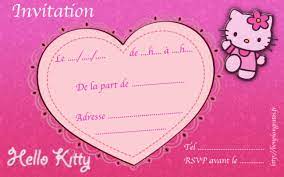 Carte D Invitation Gratuite A Telecharger Et A Imprimer Invitation Anniversaire Spiderman Chevalier Pir Hello Kitty Invitations Hello Kitty Invitations